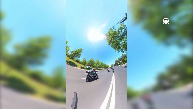 Motosikletlilerden İsrail Başkonsolosluğu önünde ‘soykırım’ protestosu - Resim: 13